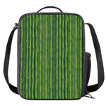 Green Bamboo Tree Pattern Print Crossbody Lunch Bag