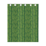 Green Bamboo Tree Pattern Print Curtain