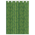 Green Bamboo Tree Pattern Print Curtain