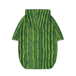 Green Bamboo Tree Pattern Print Dog Zip Up Hoodie