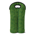 Green Bamboo Tree Pattern Print Double Neoprene Wine Tote