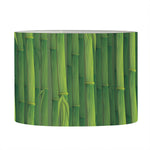 Green Bamboo Tree Pattern Print Drum Lamp Shade