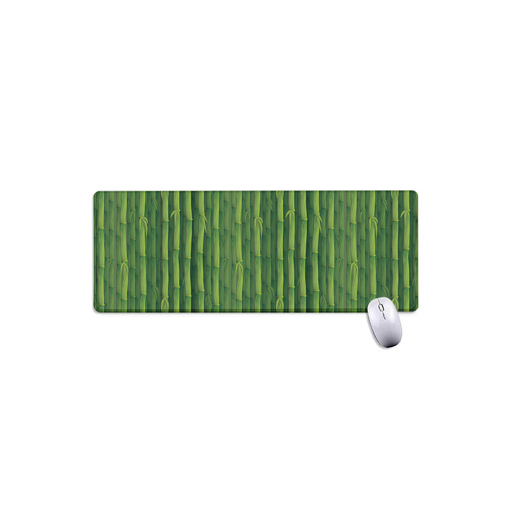 Green Bamboo Tree Pattern Print Extended Mouse Pad