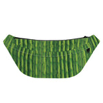 Green Bamboo Tree Pattern Print Fanny Pack