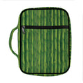 Green Bamboo Tree Pattern Print Front Pocket Bible Bag
