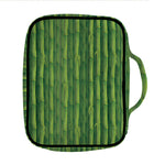 Green Bamboo Tree Pattern Print Front Pocket Bible Bag