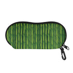 Green Bamboo Tree Pattern Print Glasses Case