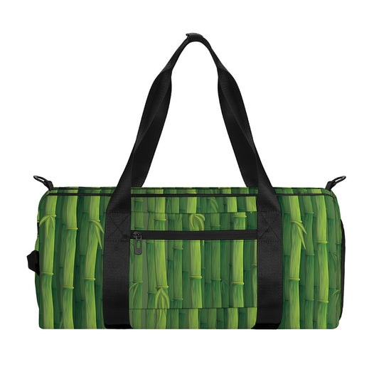 Green Bamboo Tree Pattern Print Gym Bag