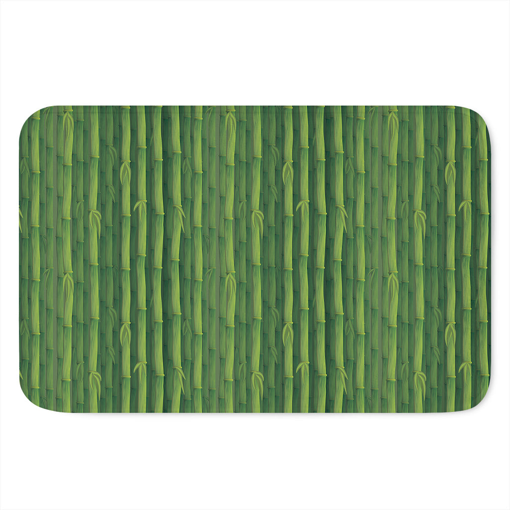 Green Bamboo Tree Pattern Print Indoor Door Mat