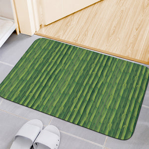 Green Bamboo Tree Pattern Print Indoor Door Mat