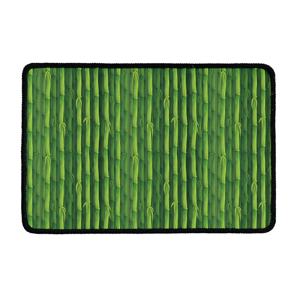 Green Bamboo Tree Pattern Print Kitchen Mat