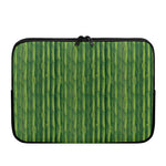 Green Bamboo Tree Pattern Print Laptop Sleeve