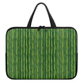 Green Bamboo Tree Pattern Print Laptop Sleeve With Handle