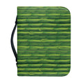 Green Bamboo Tree Pattern Print Leather Bible Cover