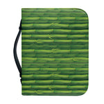 Green Bamboo Tree Pattern Print Leather Bible Cover
