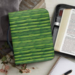 Green Bamboo Tree Pattern Print Leather Bible Cover
