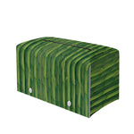 Green Bamboo Tree Pattern Print Leather Tissue Box Cover