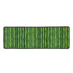 Green Bamboo Tree Pattern Print Long Kitchen Mat