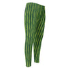 Green Bamboo Tree Pattern Print Men's Compression Pants