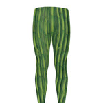 Green Bamboo Tree Pattern Print Men's leggings