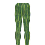 Green Bamboo Tree Pattern Print Men's leggings