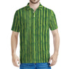 Green Bamboo Tree Pattern Print Men's Polo Shirt