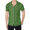 Green Bamboo Tree Pattern Print Men's Shirt