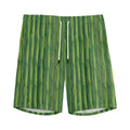 Green Bamboo Tree Pattern Print Men's Athletic Shorts