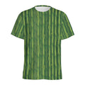 Green Bamboo Tree Pattern Print Men's Athletic T-Shirt