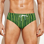 Green Bamboo Tree Pattern Print Men's Swim Briefs