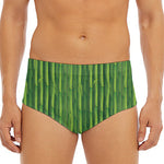 Green Bamboo Tree Pattern Print Men's Triangle Swim Briefs