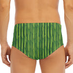 Green Bamboo Tree Pattern Print Men's Triangle Swim Briefs