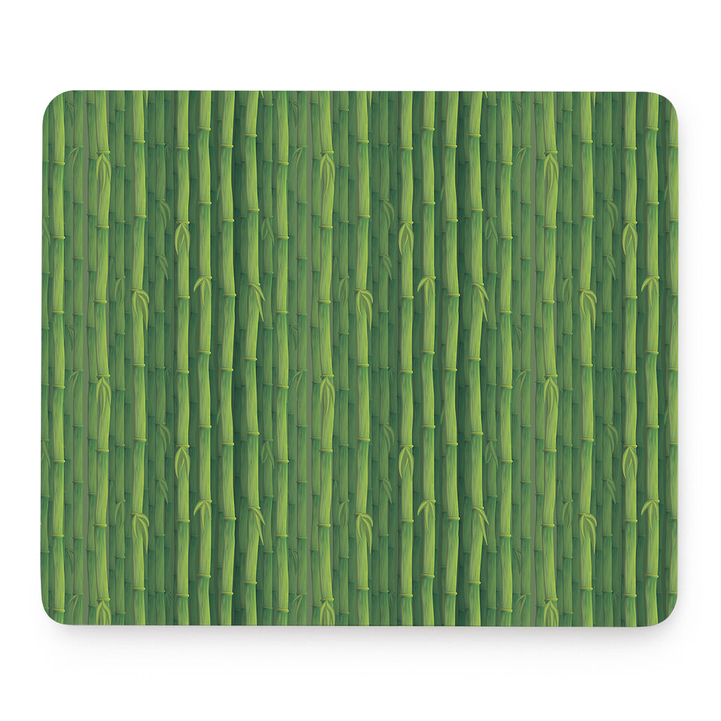 Green Bamboo Tree Pattern Print Mouse Pad