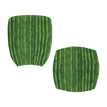 Green Bamboo Tree Pattern Print Office Chair Cover