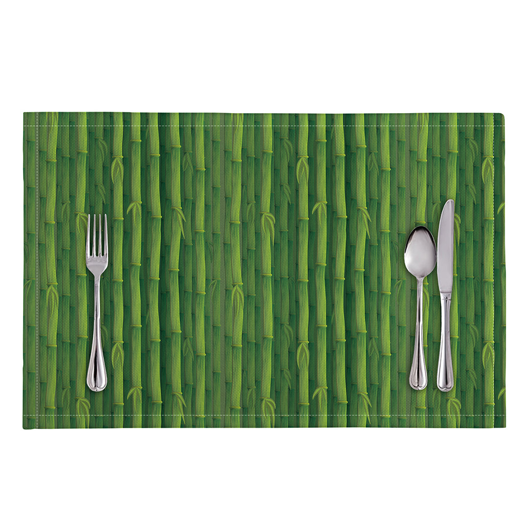 Green Bamboo Tree Pattern Print Placemat