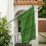 Green Bamboo Tree Pattern Print Polyester Flag