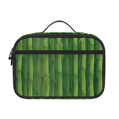 Green Bamboo Tree Pattern Print Portable Lunch Bag