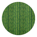 Green Bamboo Tree Pattern Print Round Blanket