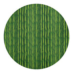 Green Bamboo Tree Pattern Print Round Blanket