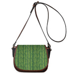 Green Bamboo Tree Pattern Print Saddle Bag