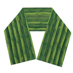 Green Bamboo Tree Pattern Print Scarf