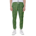 Green Bamboo Tree Pattern Print Joggers