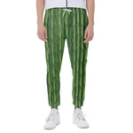 Green Bamboo Tree Pattern Print Scuba Joggers