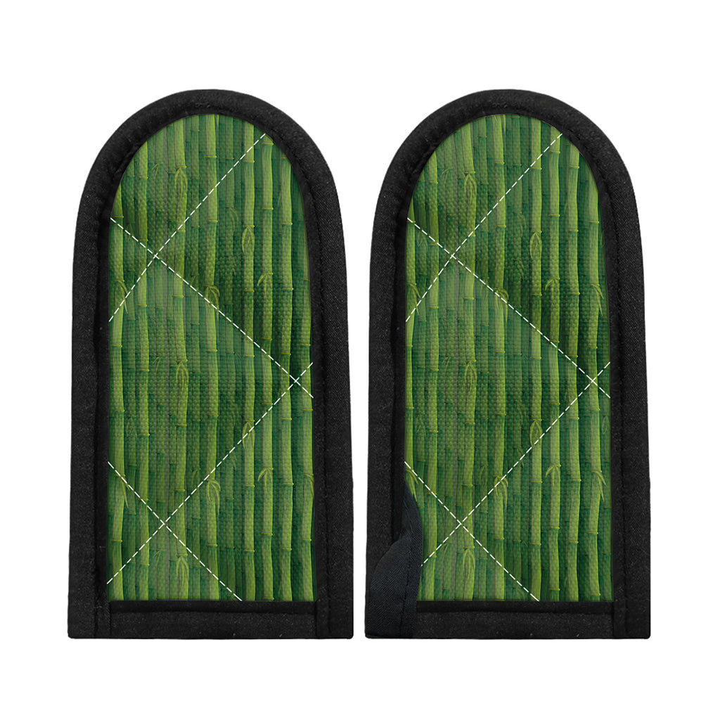 Green Bamboo Tree Pattern Print Skillet Handle Cover