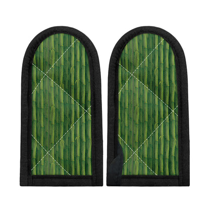 Green Bamboo Tree Pattern Print Skillet Handle Cover