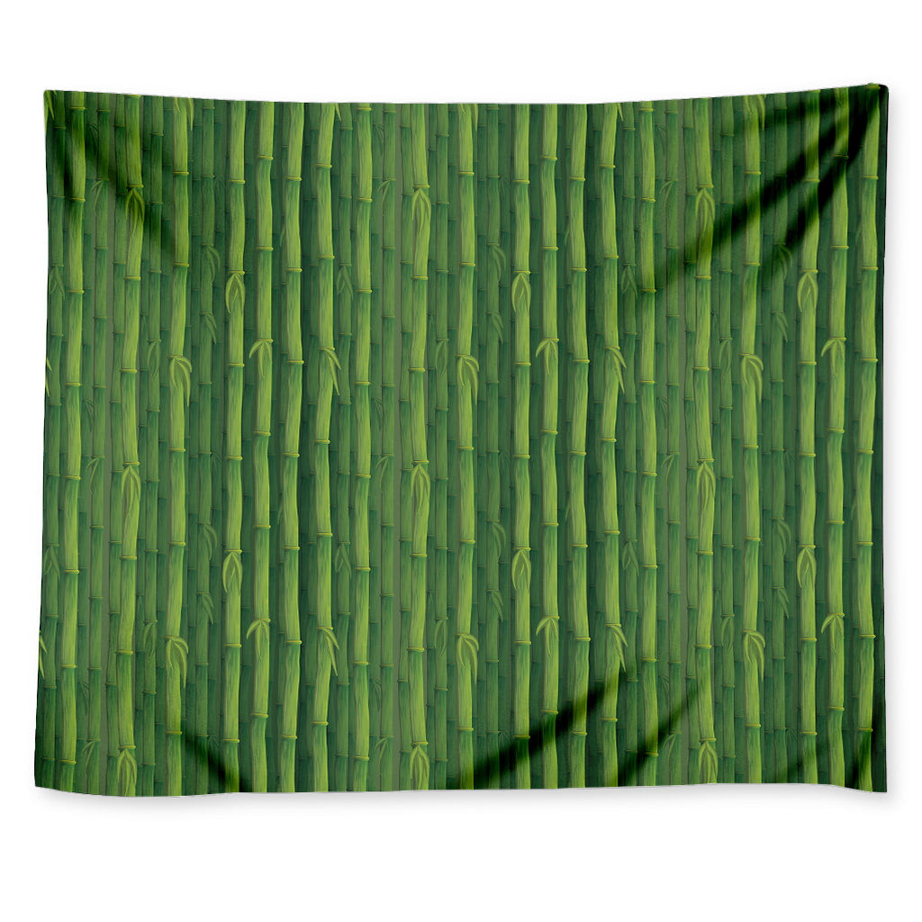 Green Bamboo Tree Pattern Print Tapestry