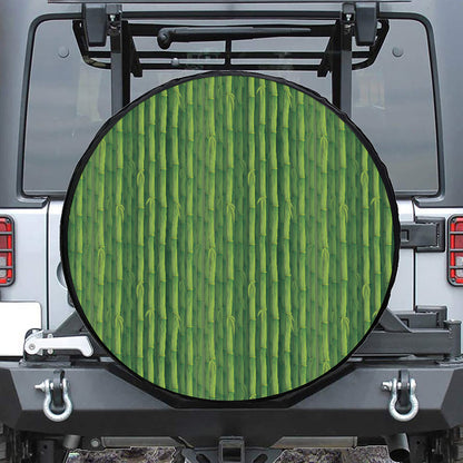 Green Bamboo Tree Pattern Print Tire Cover