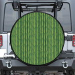 Green Bamboo Tree Pattern Print Tire Cover
