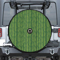 Green Bamboo Tree Pattern Print Tire Cover With Camera Hole