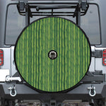 Green Bamboo Tree Pattern Print Tire Cover With Camera Hole